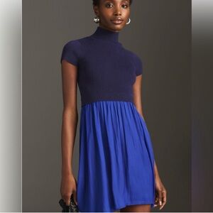 Anthropologie mock neck sweater dress